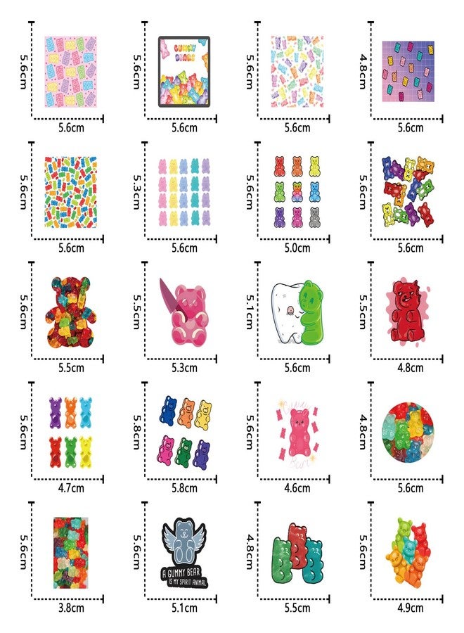 YEESACG 63Pcs Candy Sticker Kawaii Waterproof Pack | Aesthetics Vsco Funny Cool Deacls Graffiti Stickers Vinyl for Water Bottle Skateboard Luggage Laptop - Image 3